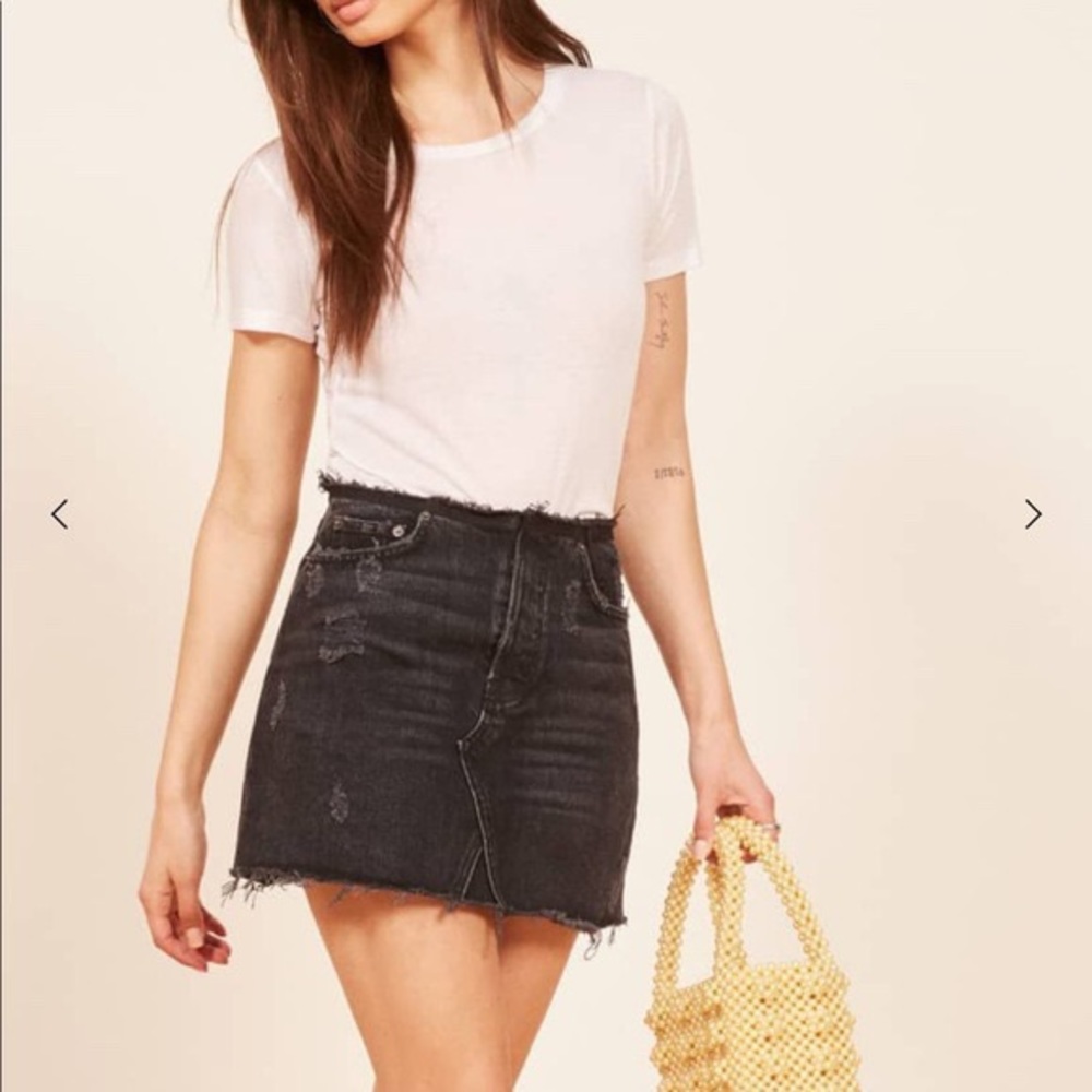 Reformation Westin Denim Miniskirt